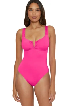 Becca by Rebecca Virtue Plunge|One Pieces-Viviana V-Front One Piece Swimsuit