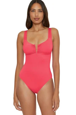 Becca by Rebecca Virtue Plunge|One Pieces-Viviana V-Front One Piece Swimsuit