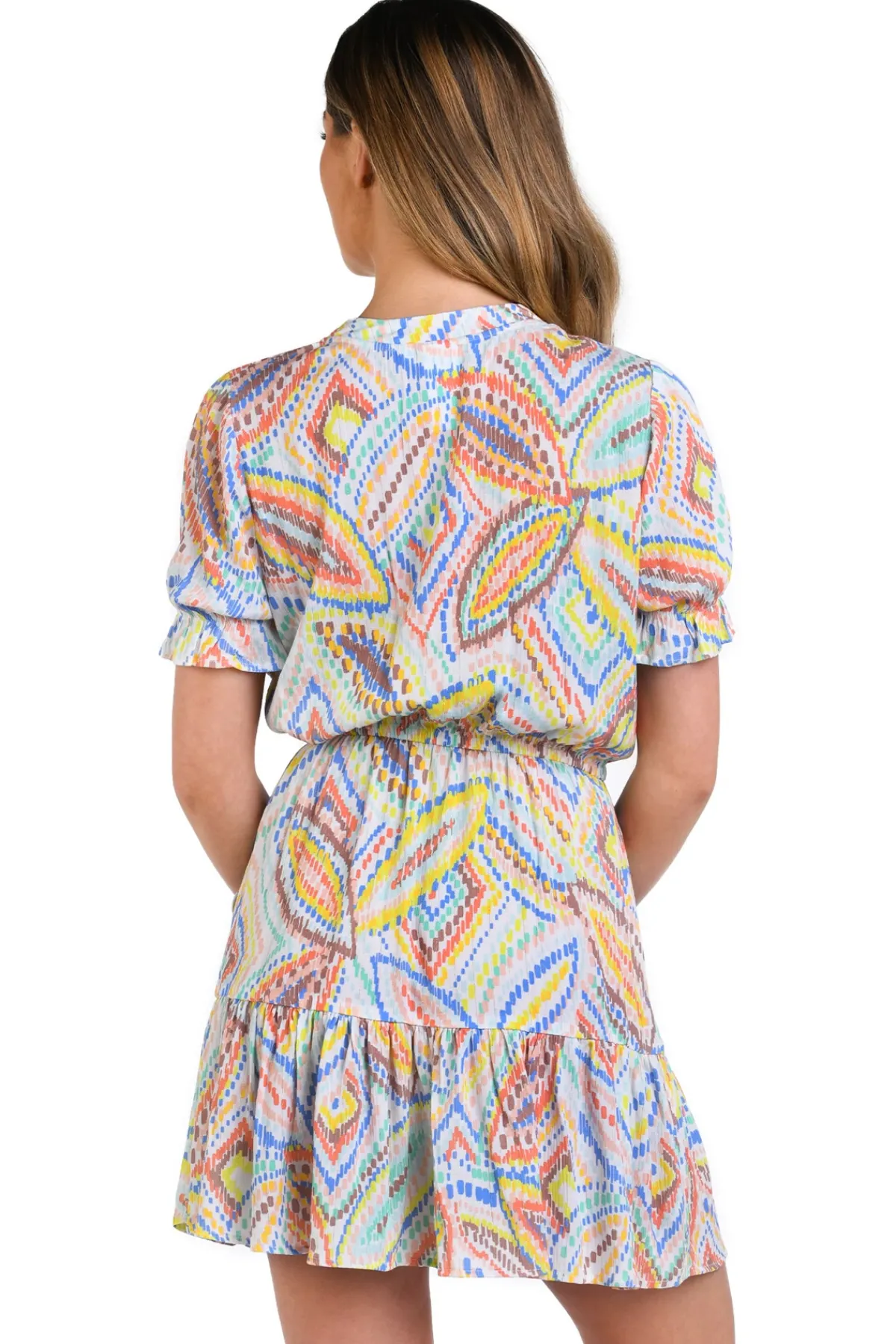 La Blanca Sundresses-V-Neck Cover Up Mini Dress
