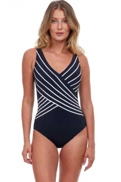 Gottex One Pieces-V-Neck Surplice One Piece Swimsuit