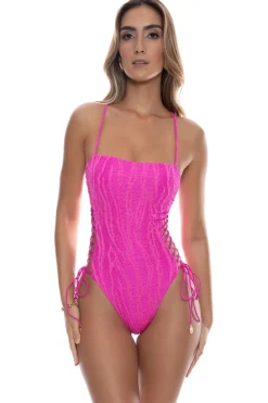 Luli Fama Monokini / Cut Out|High Leg-Wave Chaser Lace-Up One Piece Swimsuit