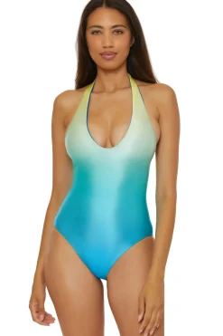 Trina Turk Halter|Plunge-West Palm Reversible One Piece Swimsuit