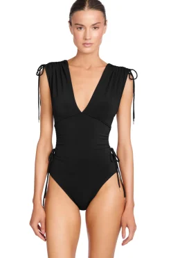 Robin Piccone Plunge|Tank-Wide Strap One Piece Swimsuit