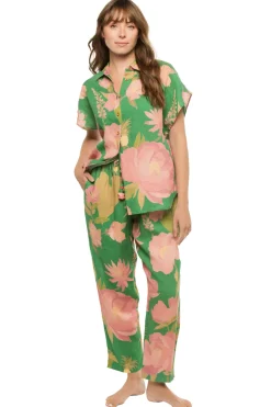 Farm Rio Matching Sets|Shirt Dresses-Winter Garden Button Up Boy Shirt