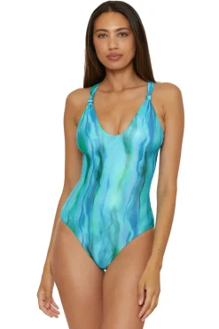 Becca by Rebecca Virtue Halter|Plunge-Wren One Piece Swimsuit