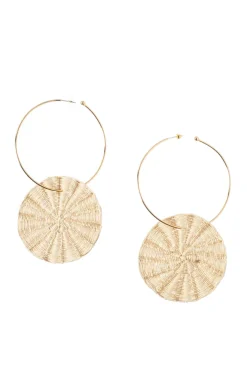 Mercedes Salazar Jewelry-Xue Gold Plated Hoop Earrings