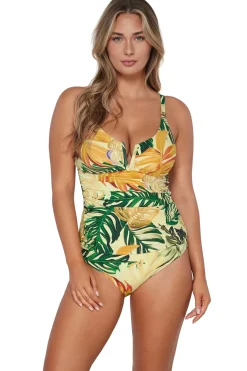Sunsets Tank|Tankinis-Zuri V-Wire Tankini Top (D+ Cup)