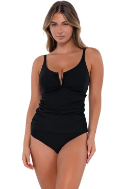Sunsets Tank|Tankinis-Zuri V-Wire Tankini Top (D+ Cup)