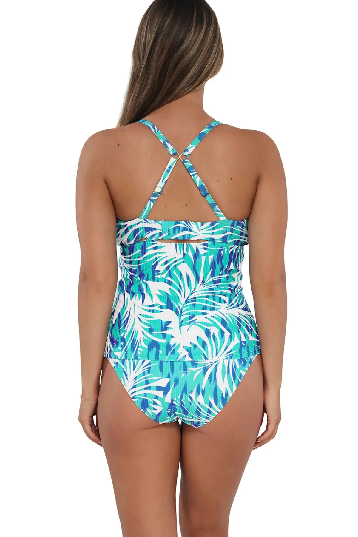 Sunsets Tank|Tankinis-Zuri V-Wire Tankini Top (D+ Cup)