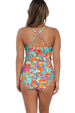Sunsets Tank|Tankinis-Zuri V-Wire Tankini Top (D+ Cup)