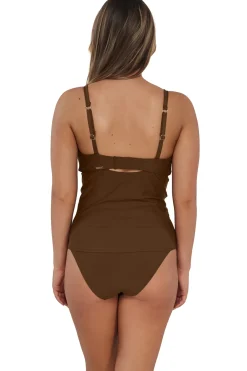 Sunsets Tank|Tankinis-Zuri V-Wire Tankini Top (E-H Cup)