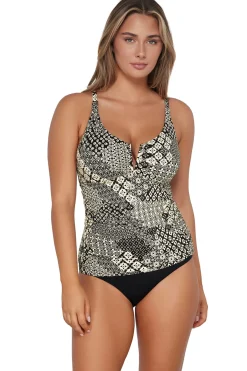 Sunsets Tank|Tankinis-Zuri V-Wire Tankini Top (E-H Cup)