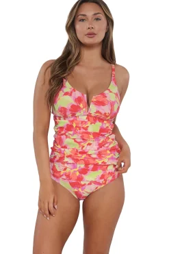 Sunsets Tank|Tankinis-Zuri V-Wire Tankini Top (E-H Cup)